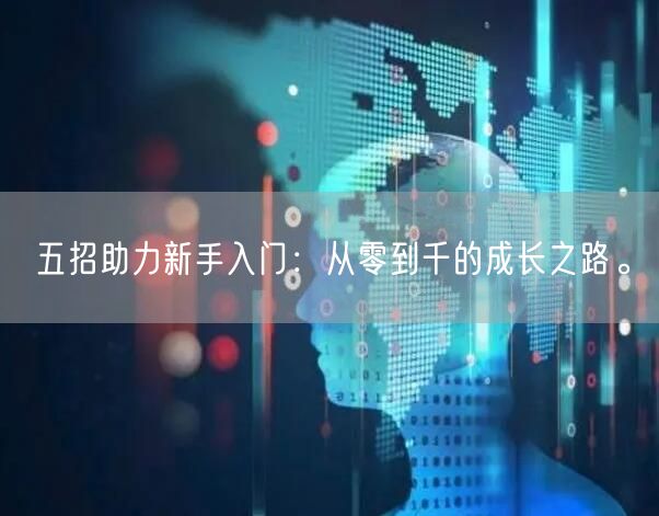 五招助力新手入门：从零到千的成长之路。